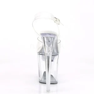 Transparent 20 cm FLASH-808 sandales poledance plateforme lumineuses LED