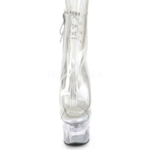 Transparent 18 cm FLASH-1018C-7 bottines poledance plateforme lumineuses LED