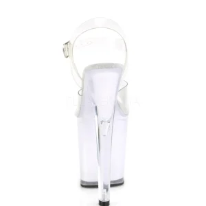 Transparent 20 cm ILLUMINATOR-808 sandales poledance plateforme lumineuses LED