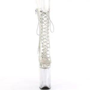 Transparent 23 cm INFINITY-1050C talons très hauts - bottines plateforme extrême