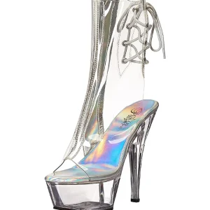 Transparent 15 cm KISS-1018C bottines plateforme pour femmes