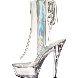 Transparent 15 cm KISS-1018C bottines plateforme pour femmes