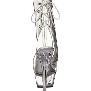 Transparent 15 cm KISS-1018C bottines plateforme pour femmes