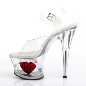 Transparent 18 cm Pleaser MOON-708HRS Plateforme Haut Talon