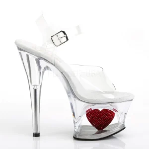 Transparent 18 cm Pleaser MOON-708HRS Plateforme Haut Talon