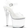 Transparent 18 cm Pleaser RADIANT-708 Plateforme Chaussures Talon Haut