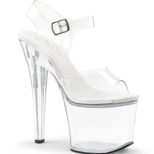 Transparent 18 cm Pleaser RADIANT-708 Plateforme Chaussures Talon Haut