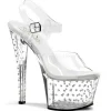Transparent 18 cm Pleaser STARDUST-708 Talons Aiguilles Plateforme