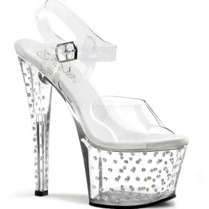 Transparent 18 cm Pleaser STARDUST-708 Talons Aiguilles Plateforme