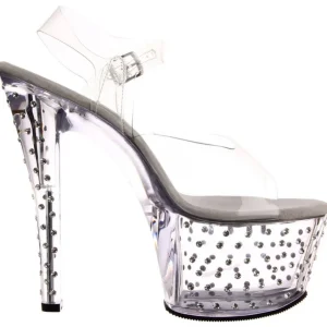 Transparent 18 cm Pleaser STARDUST-708 Talons Aiguilles Plateforme