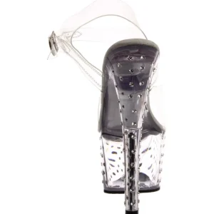 Transparent 18 cm Pleaser STARDUST-708 Talons Aiguilles Plateforme
