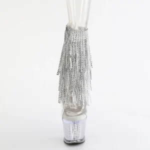 Transparent 18 cm SPECTATOR-1017RSF talons hauts bottines a frangees