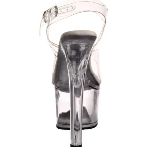 Transparent 18 cm TIPJAR-708-2 sandales plateforme pour stripteaseuse
