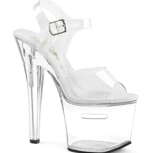 Transparent 18 cm TIPJAR-708RAD sandales plateforme pour stripteaseuse