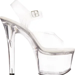 Transparent 18 cm TREASURE-708 sandales plateforme pour stripteaseuse