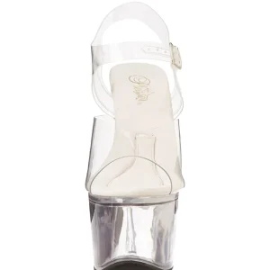 Transparent 18 cm TREASURE-708 sandales plateforme pour stripteaseuse