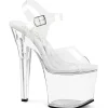 Transparent 18 cm TREASURE-708RAD sandales plateforme pour stripteaseuse