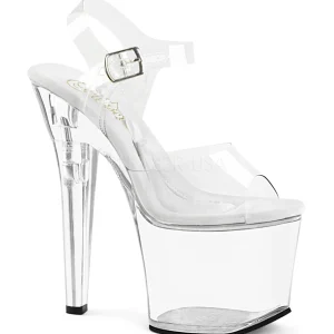 Transparent 18 cm TREASURE-708RAD sandales plateforme pour stripteaseuse