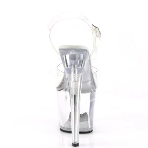 Transparent 18 cm TREASURE-708RAD sandales plateforme pour stripteaseuse