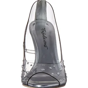 Transparent Cristal 10,5 cm CLEARLY-420 Chaussures Escarpins de Soirée