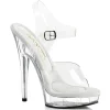 Transparent sandales plateforme 15 cm SULTRY-608 sandales talons hauts fabulicious