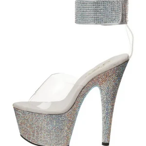 Transparent Strass 18 cm BEJEWELED-712RS Plateforme Sandales Talons Hauts