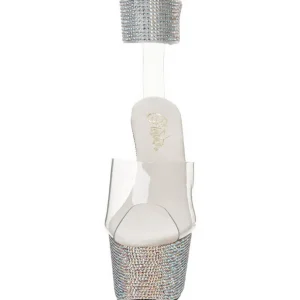 Transparent Strass 18 cm BEJEWELED-712RS Plateforme Sandales Talons Hauts