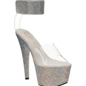 Transparent Strass 18 cm BEJEWELED-712RS Plateforme Sandales Talons Hauts