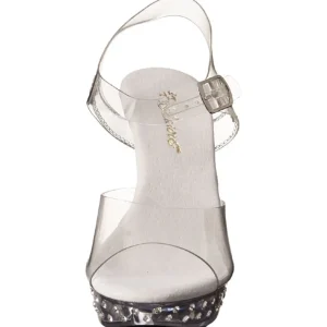 Transparent Strass 13 cm COCKTAIL-508SDT Sandales Talons Hauts