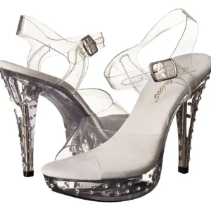 Transparent Strass 13 cm COCKTAIL-508SDT Sandales Talons Hauts