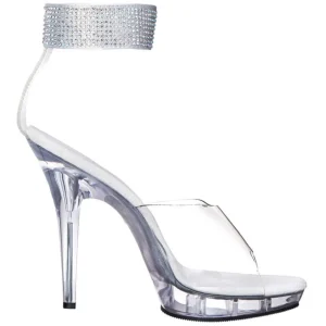 Transparent Strass 13 cm LIP-142 Plateforme Sandales Talons Hauts