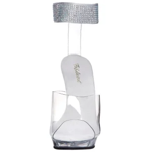 Transparent Strass 13 cm LIP-142 Plateforme Sandales Talons Hauts