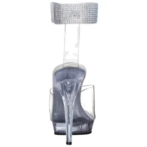 Transparent Strass 13 cm LIP-142 Plateforme Sandales Talons Hauts