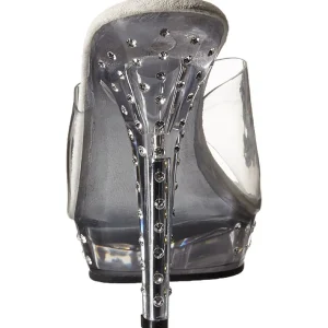 Transparent Strass Platform 13 cm LIP-101SDT Mules Talons Hauts