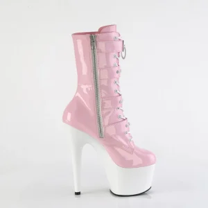 1046TT - 18 cm plateforme bottines talons aiguilles vernis rose