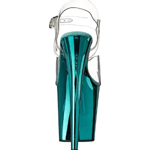 Turquoise 20 cm FLAMINGO-808 Chrome Plateforme Talons Hauts