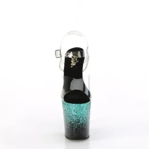 Turquoise 20 cm FLAMINGO etincelle sandales avec plateforme