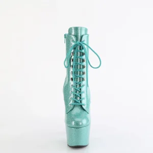 Turquoise glitter 18 cm pleaser bottines talons hauts femme