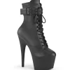 Vegan 18 cm ADORE-STR bottines plateforme à lacets en noir