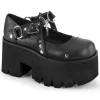 Vegan 9 cm ASHES-33 demoniacult plateforme chaussure alternative noir