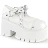 Vegan 9 cm ASHES-33 demoniacult plateforme chaussure alternative blanc