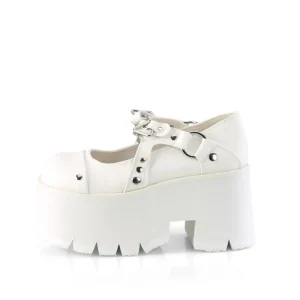 Vegan 9 cm ASHES-33 demoniacult plateforme chaussure alternative blanc
