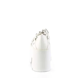 Vegan 9 cm ASHES-33 demoniacult plateforme chaussure alternative blanc