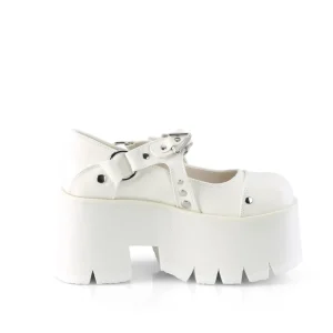 Vegan 9 cm ASHES-33 demoniacult plateforme chaussure alternative blanc