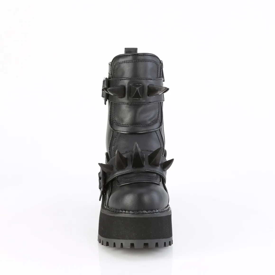 vegan__cm_assault_botas_d_1.webp Vegan 12 cm ASSAULT-72 botas de tornozelo à semelles cloutées et plateforme pour femmes en noir