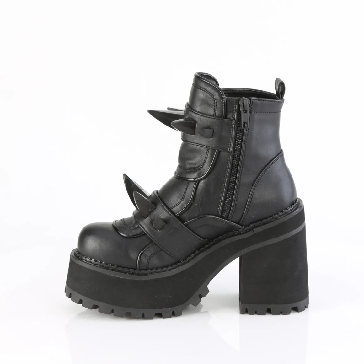vegan__cm_assault_botas_d_2.webp Vegan 12 cm ASSAULT-72 botas de tornozelo à semelles cloutées et plateforme pour femmes en noir
