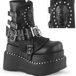 Vegan 11,5 cm BEAR-150 emo bottines compensées plateforme à boucles