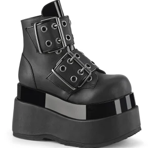 Vegan 11,5 cm BEAR-104 emo bottines compensées plateforme à boucles
