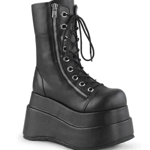 Vegan 11,5 cm BEAR-265 emo femmes bottines double plateforme à lacets