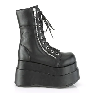 Vegan 11,5 cm BEAR-265 emo femmes bottines double plateforme à lacets
